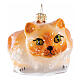 Hunting cat blown glass Christmas ornament, height 10 cm s1