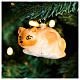 Hunting cat blown glass Christmas ornament, height 10 cm s2