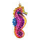 Sea horse, blown glass ornament for Christmas tree, 5 in s1