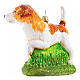 Jack Russell Terrier, Christmas ornament, blown glass, 4 in s4