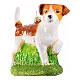 Jack Russel albero Natale ornamento vetro soffiato altezza 10 cm s3