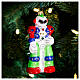Giocattolo robot decorazione Natale vetro soffiato altezza 12 cm s2