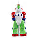Giocattolo robot decorazione Natale vetro soffiato altezza 12 cm s5