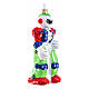 Robot blown glass Christmas tree ornament, height 12 cm s4