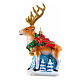 Christmas reindeer tree ornament in blown glass, height 15 cm s1