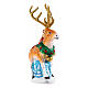 Christmas reindeer tree ornament in blown glass, height 15 cm s4