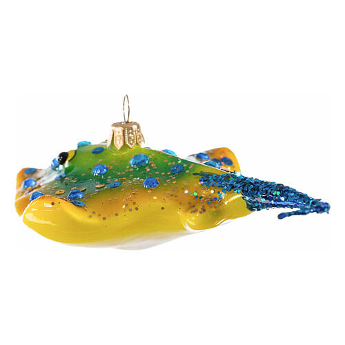 Ray, Christmas tree decoration of blown glass, h 5 in 5