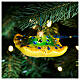 Addobbo vetro soffiato albero Natale razza altezza 13 cm s2