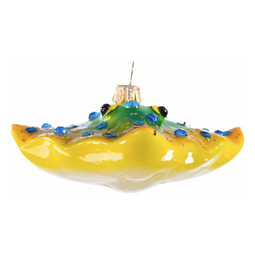 Stingray blown glass Christmas tree ornament, height 13 cm 3