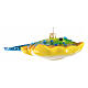 Stingray blown glass Christmas tree ornament, height 13 cm s4