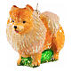 Pomeranian Christmas tree ornament in blown glass, height 8.5 cm s4