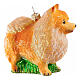 Pomeranian Christmas tree ornament in blown glass, height 8.5 cm s5