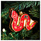 Ornamento vetro soffiato albero Natale serpente cinese altezza 9 cm s2