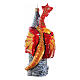 Christmas tree decoration: castle and dragon, blown glass, h 5.5 in s5