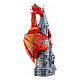 Castle and dragon Christmas tree ornament in blown glass, height 14 cm s4