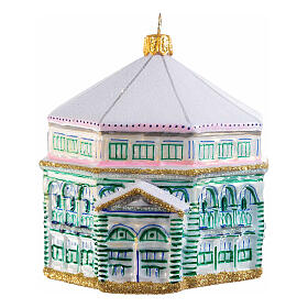 Christmas tree decoration: Florence Baptistery, blown glass, h 4 in