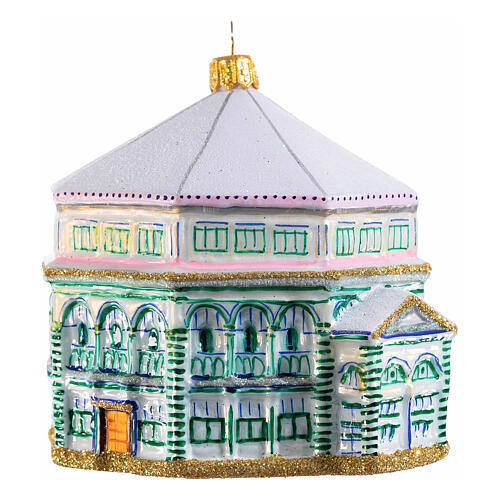 Decoración árbol Navidad Baptisterio Florencia vidrio soplado altura 10 cm 4