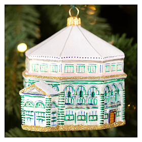 Florence Baptistery Christmas tree ornament in blown glass, height 10 cm