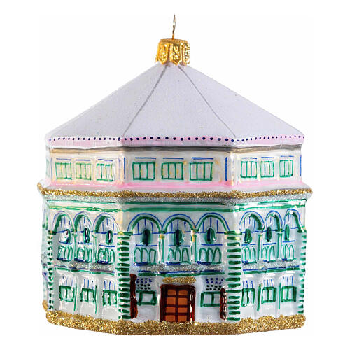 Florence Baptistery Christmas tree ornament in blown glass, height 10 cm 5