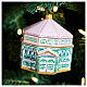 Florence Baptistery Christmas tree ornament in blown glass, height 10 cm s2