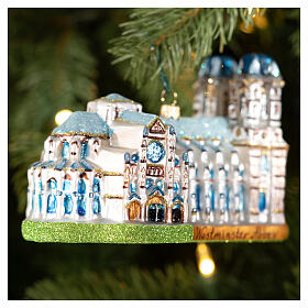 Abbaye Westminster décoration sapin Noël verre soufflé h 14 cm