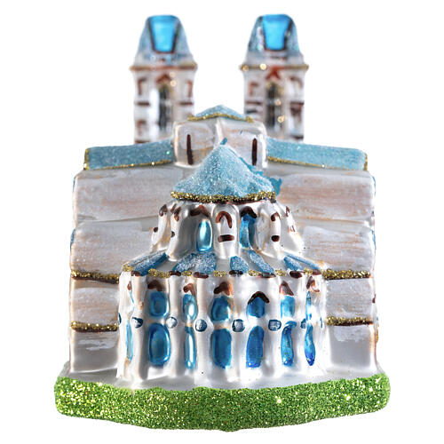 Abbazia Westminster decoro albero Natale vetro soffiato altezza 14 cm 6