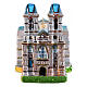 Abbazia Westminster decoro albero Natale vetro soffiato altezza 14 cm s1