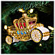 Carrozza Famiglia Reale decorazione natalizia vetro soffiato altezza 12 cm s2