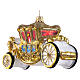 Carrozza Famiglia Reale decorazione natalizia vetro soffiato altezza 12 cm s5
