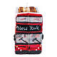 Blown glass Christmas tree ornament NYC city tour bus, height 11 cm s1