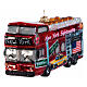 Blown glass Christmas tree ornament NYC city tour bus, height 11 cm s5