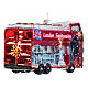 London tour bus Christmas tree ornament in blown glass, height 11 cm s7