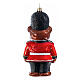 Osito de peluche guardia londinense decoración vidrio soplado árbol Navidad altura 14 cm s6