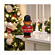 Teddy Bear guardia londinese decorazione vetro soffiato albero Natale altezza 14 cm s2