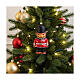 Teddy Bear guardia londinese decorazione vetro soffiato albero Natale altezza 14 cm s4