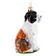 Chien Saint-bernard verre soufflé décoration Noël sapin h 8 cm s5