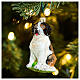 Saint Bernard dog blown glass Christmas tree ornament height 8 cm s2