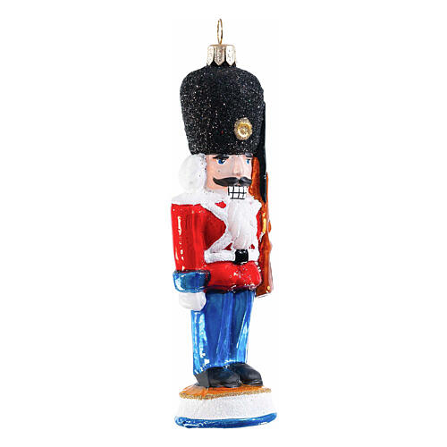 Nußknacker Dänemark, Weihnachtsbaumschmuck aus mundgeblasenem Glas, 13 cm Höhe 4