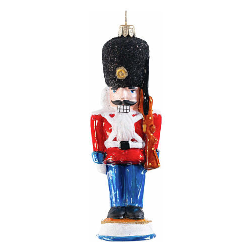 Danish nutcracker Christmas tree blown glass ornament height 13 cm 1