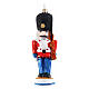 Danish nutcracker Christmas tree blown glass ornament height 13 cm s1