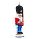 Danish nutcracker Christmas tree blown glass ornament height 13 cm s4