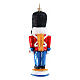 Danish nutcracker Christmas tree blown glass ornament height 13 cm s5