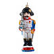 Christmas tree decoration: French nutcracker with Eiffel tower, blown glass, h 5 in s1