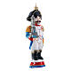 Décoration verre soufflé Nutcracker françois sapin Noël h 13 cm s4