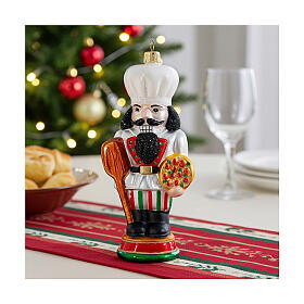 Décoration sapin Noël casse-noisette italien verre soufflé h 13 cm