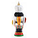Decorazione natalizia albero Nutcracker italiano vetro soffiato altezza 13 cm s5