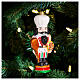 Italian Nutcracker blown glass Christmas tree ornament, height 13 cm s2