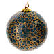 Christmas baubles in luxury box 6 pcs colored paper mache 80 mm s4