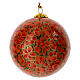 Luxury box of papier-mâché Christmas balls, floral set of 6, 3 in s3