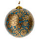 Luxury box of papier-mâché Christmas balls, floral set of 6, 3 in s5